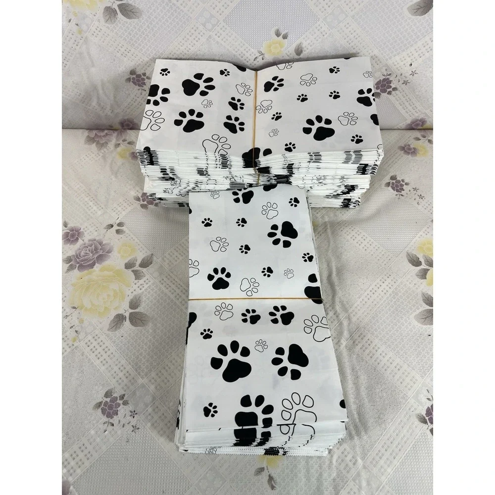 200Pack Dog Paw Print Gift Paper Bags Dog Paw Print Treat Bags Paw Print Gift...